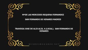 abogado Mªde Las Mercedes Requena Fernandez en la localidad de San Fernando de Henares