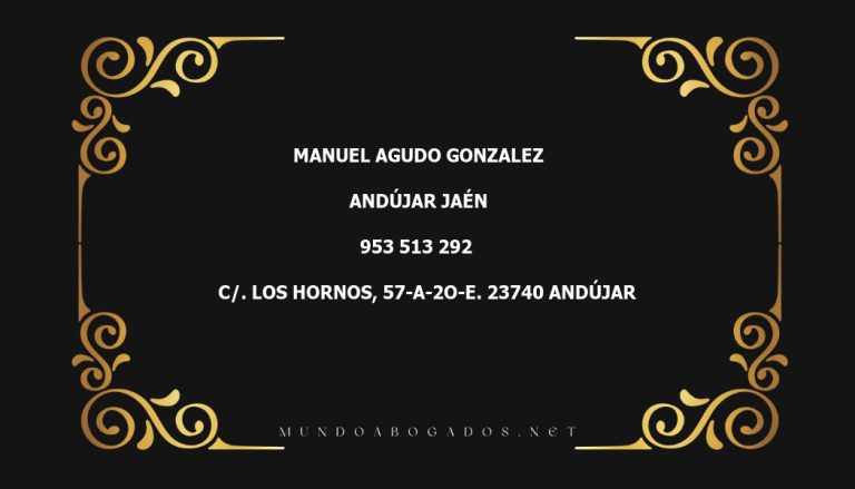 abogado Manuel Agudo Gonzalez en la localidad de Andújar