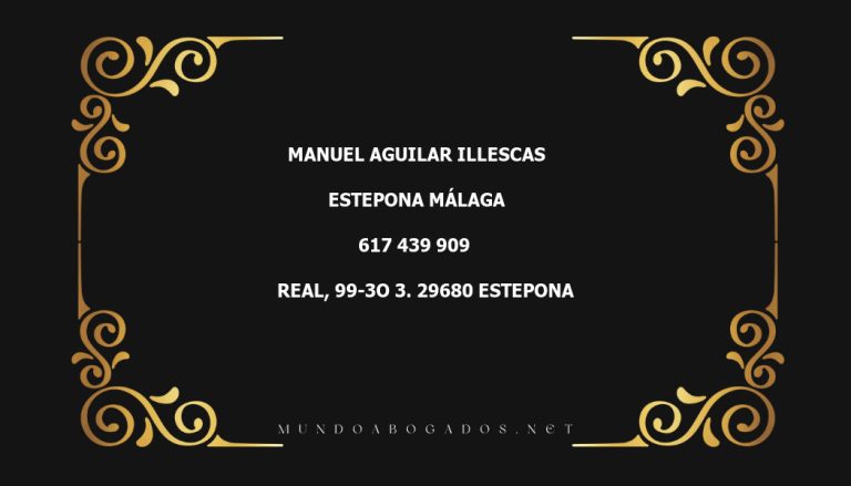 abogado Manuel Aguilar Illescas en la localidad de Estepona