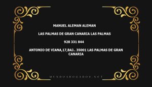 abogado Manuel Aleman Aleman en la localidad de Las Palmas de Gran Canaria