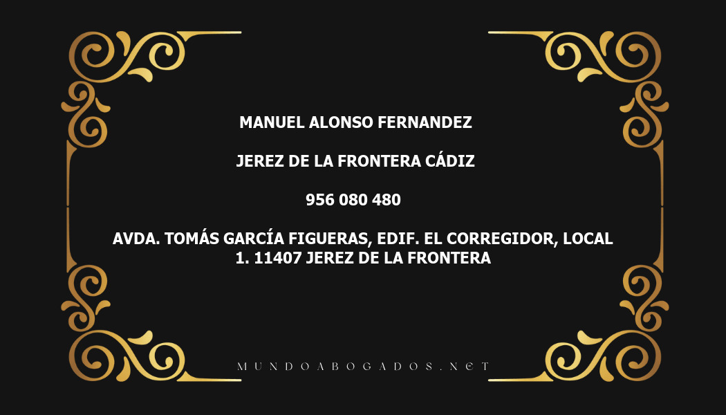 abogado Manuel Alonso Fernandez en la localidad de Jerez de la Frontera