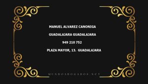 abogado Manuel Alvarez Canoniga en la localidad de Guadalajara