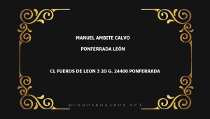 abogado Manuel Ambite Calvo en la localidad de Ponferrada