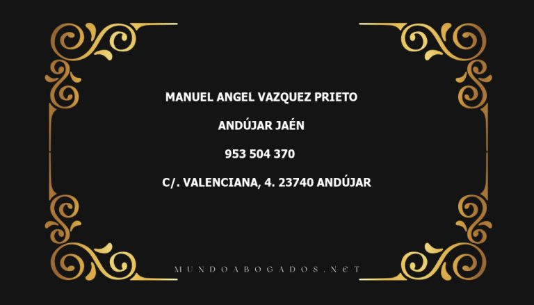 abogado Manuel Angel Vazquez Prieto en la localidad de Andújar