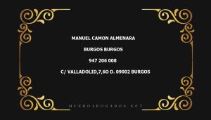 abogado Manuel Camon Almenara en la localidad de Burgos