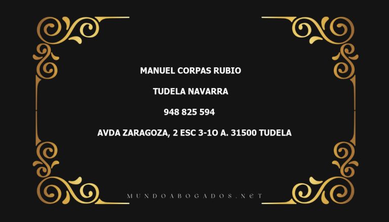 abogado Manuel Corpas Rubio en la localidad de Tudela