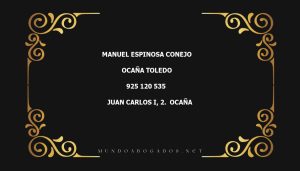 abogado Manuel Espinosa Conejo en la localidad de Ocaña