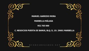 abogado Manuel Garrido Mora en la localidad de Marbella