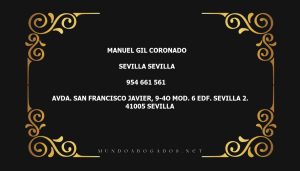 abogado Manuel Gil Coronado en la localidad de Sevilla