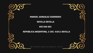 abogado Manuel Gonzalez Guerrero en la localidad de Sevilla