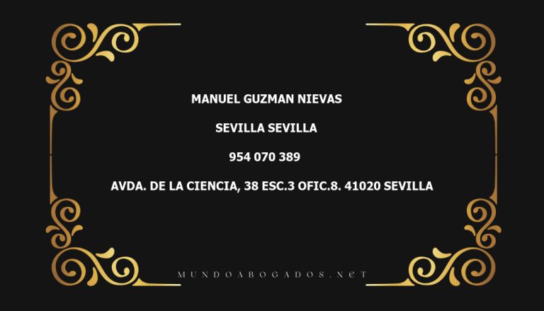 abogado Manuel Guzman Nievas en la localidad de Sevilla