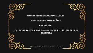 abogado Manuel Jesus Guerrero Villegas en la localidad de Jerez de la Frontera