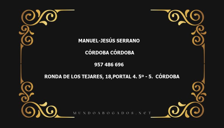 abogado Manuel-Jesús Serrano en la localidad de Córdoba