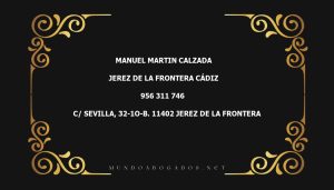 abogado Manuel Martin Calzada en la localidad de Jerez de la Frontera