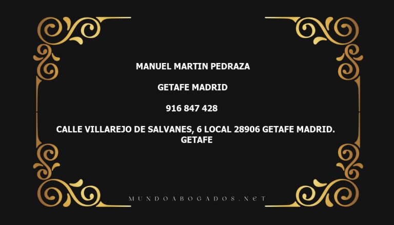 abogado Manuel Martin Pedraza en la localidad de Getafe