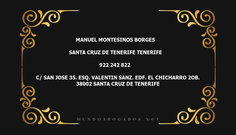 abogado Manuel Montesinos Borges en la localidad de Santa Cruz de Tenerife