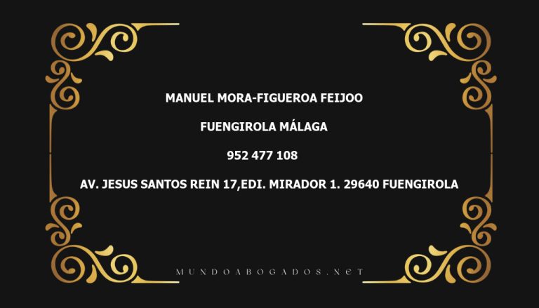 abogado Manuel Mora-Figueroa Feijoo en la localidad de Fuengirola