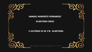 abogado Manuel Morenete Fernandez en la localidad de Algeciras