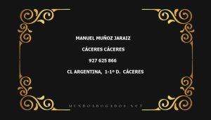 abogado Manuel Muñoz Jaraiz en la localidad de Cáceres