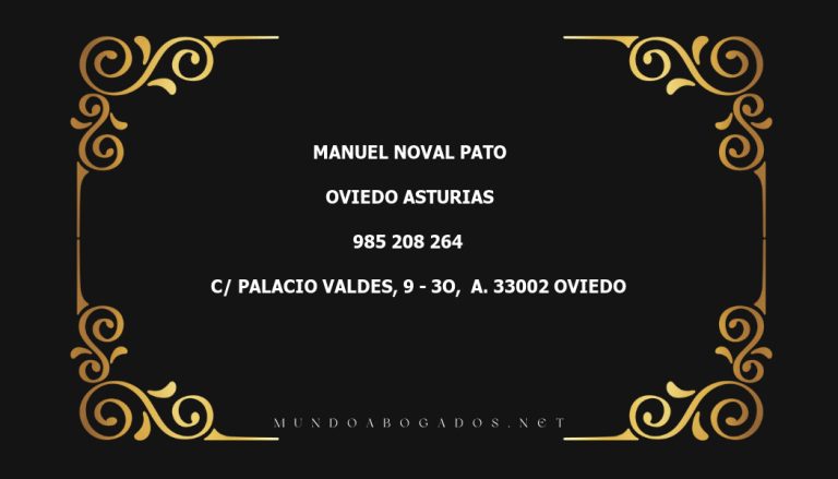 abogado Manuel Noval Pato en la localidad de Oviedo