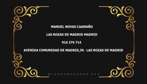 abogado Manuel Novas Caamaño en la localidad de Las Rozas de Madrid