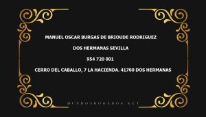 abogado Manuel Oscar Burgas De Brioude Rodriguez en la localidad de Dos Hermanas