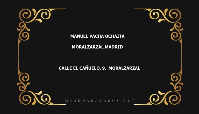 abogado Manuel Pacha Ochaita en la localidad de Moralzarzal