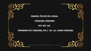 abogado Manuel Peliez Del Rosal en la localidad de Córdoba