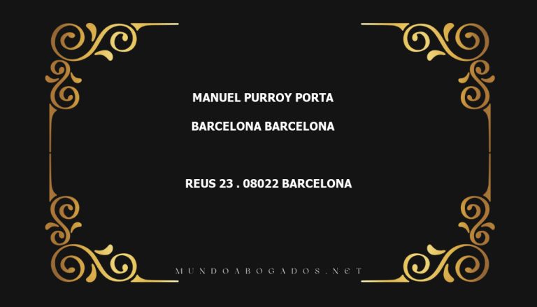 abogado Manuel Purroy Porta en la localidad de Barcelona