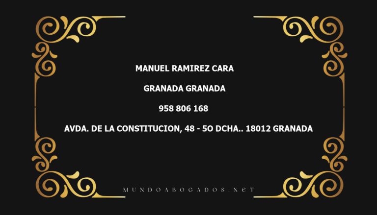 abogado Manuel Ramirez Cara en la localidad de Granada