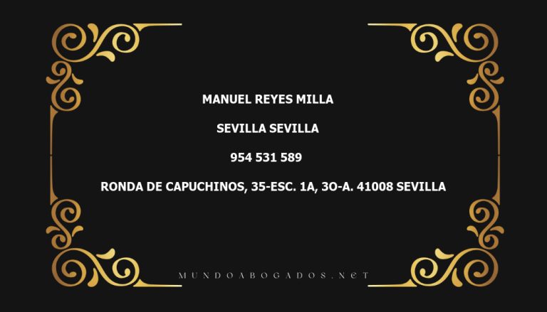 abogado Manuel Reyes Milla en la localidad de Sevilla