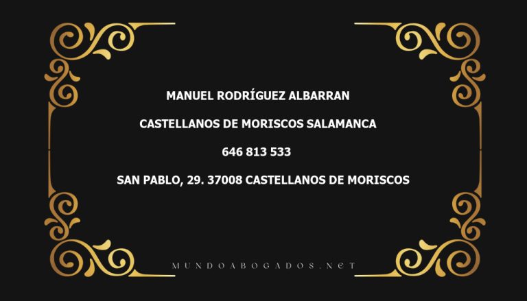 abogado Manuel Rodríguez Albarran en la localidad de Castellanos de Moriscos