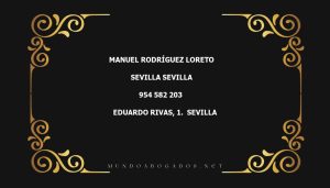 abogado Manuel Rodríguez Loreto en la localidad de Sevilla