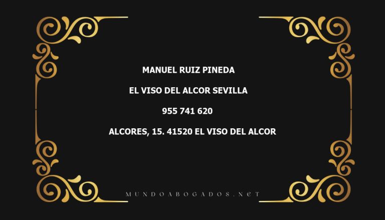 abogado Manuel Ruiz Pineda en la localidad de El Viso del Alcor