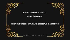 abogado Manuel San Pastor Garcia en la localidad de Alcorcón