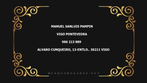 abogado Manuel Sanluis Pampin en la localidad de Vigo