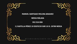 abogado Manuel Santiago Molina Araguez en la localidad de Nerja