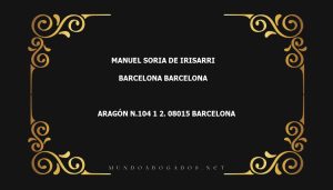 abogado Manuel Soria De Irisarri en la localidad de Barcelona