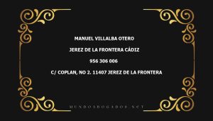 abogado Manuel Villalba Otero en la localidad de Jerez de la Frontera