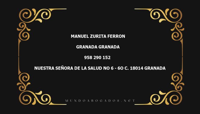 abogado Manuel Zurita Ferron en la localidad de Granada