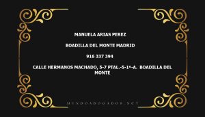 abogado Manuela Arias Perez en la localidad de Boadilla del Monte