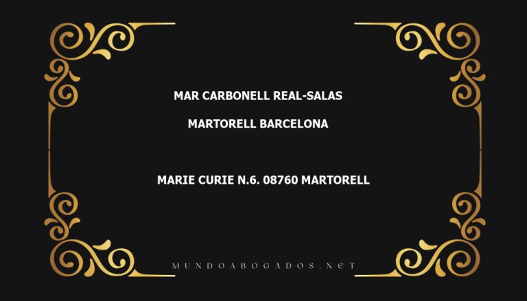 abogado Mar Carbonell Real-Salas en la localidad de Martorell