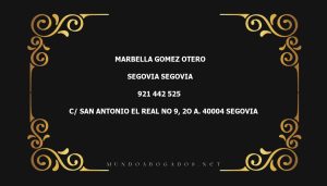 abogado Marbella Gomez Otero en la localidad de Segovia