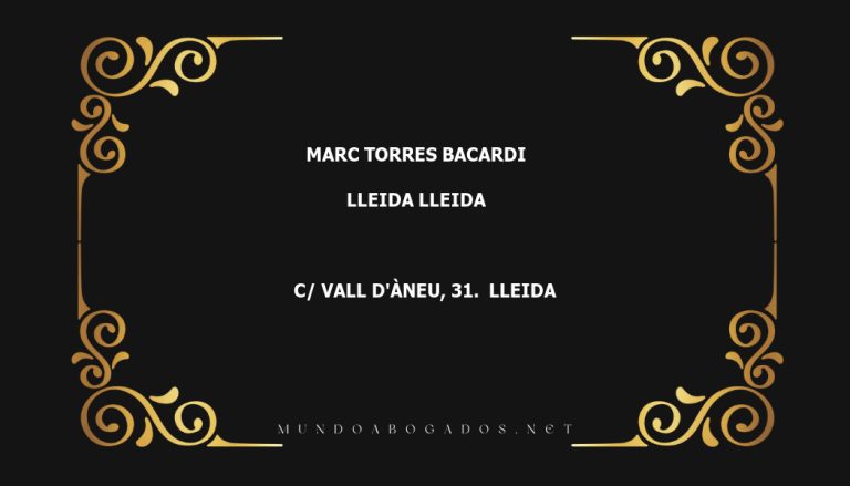 abogado Marc Torres Bacardi en la localidad de Lleida