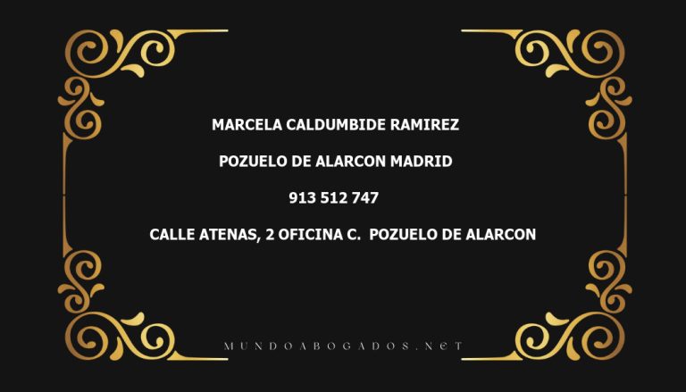 abogado Marcela Caldumbide Ramirez en la localidad de Pozuelo de Alarcon