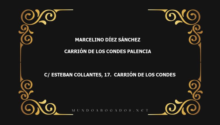 abogado Marcelino Díez Sánchez en la localidad de Carrión de los Condes