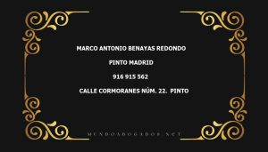 abogado Marco Antonio Benayas Redondo en la localidad de Pinto