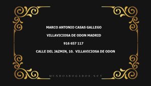 abogado Marco Antonio Casas Gallego en la localidad de Villaviciosa de Odon