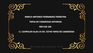 abogado Marco-Antonio Fernandez Ferreyra en la localidad de Tapia de Casariego