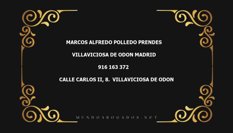 abogado Marcos Alfredo Polledo Prendes en la localidad de Villaviciosa de Odon